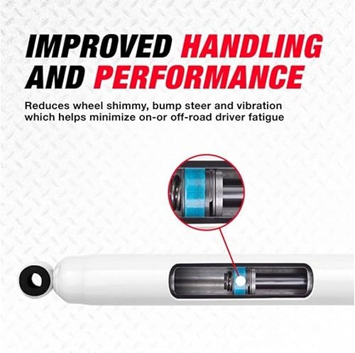 RS5000X Series Set of Front & Rear Shocks fits 1997 2006 Wrangler TJ with 2.5' Lift - Accommodates Larger Wheels - Includes TrendsAuto Decal - Poueer