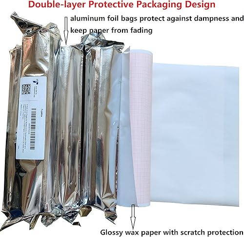 5 Rolls Premium ECG Paper for BioNet ECG Cardiocare 2000 and Cardiotouch 3000, Cardio7, and Cardio7-S EKG Chart Paper 215 mm X 25 meter by LongTeco - Poueer