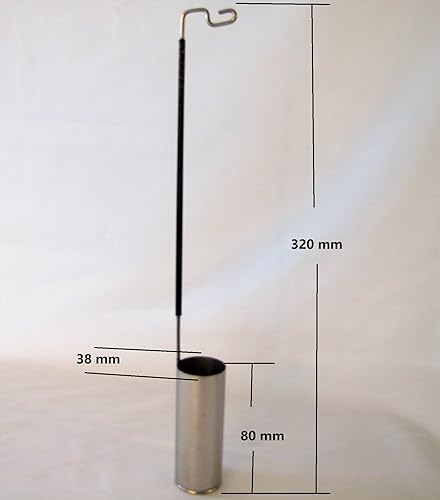 Stainless Steel Canister, Storage Tank Dipper, Diameter 38 mm 1 1/2 inch (38(D) x125(H1) x560(H)) - Poueer
