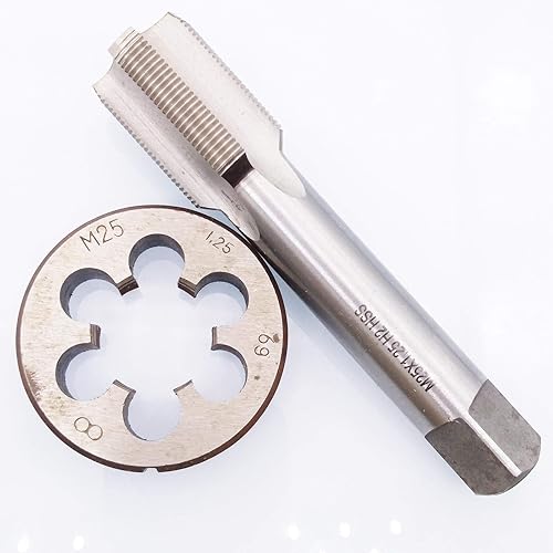 HSS M25 x 1.25mm Tap and M25 x 1.25mm Die Metric Thread Right Hand - Poueer