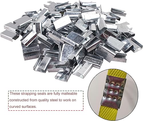 Poly Strapping 1/2inch x 660ft, 100pcs Snap-On Seals, Tensioner Sealer Tools,Havey Duty Pallet Strapping Kit - Poueer