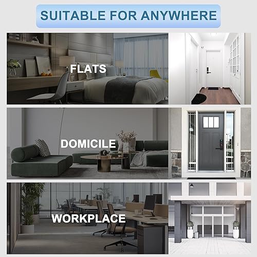 Fingerprint Smart Keypad WiFi keyless Entry Door Lock Set with Lever Handle, Electronic Biometric Front Digital Deadbolt TT Lock Set, Black - Poueer