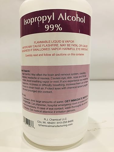 Isopropyl Alcohol 99% Strength - 5 Gallons Packed in 20-32 Oz Bottles- 100% Pure - Poueer