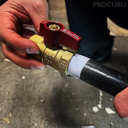 10-Pack 1/2-Inch FIP Female NPT Threaded (FxF) Heavy Duty Brass Ball Valve, Full Port, 600 WOG, Certified Safe (3BT050-10P) - Poueer