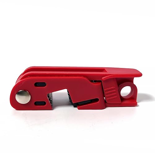 12-Pack Circuit Breaker Lockout Kit – OSHA Compliant Loto Device for Single/Double Toggle Switches, Heavy-Duty Nylon with Universal Fit (Red, 5-Year Warranty) - Poueer