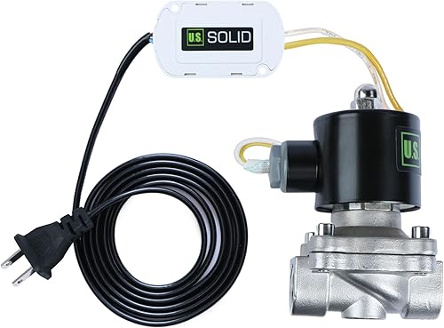 U.S. Solid Smart Solenoid Valve - 3/4 Inch Wi-Fi APP-Controlled Brass Solenoid Valve, 110V AC - Poueer