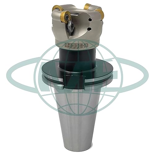 CME 6' 90° Indexable Face Mill w/ CAT50 Arbor, APKT1604 Inserts Included, 8 Flutes - Poueer