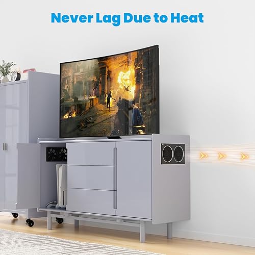 12' USB Quiet Cabinets Cooling Fan System with Smart Controller, for Home Theater AV Cabinets,Plant House, pet Kennel - Poueer
