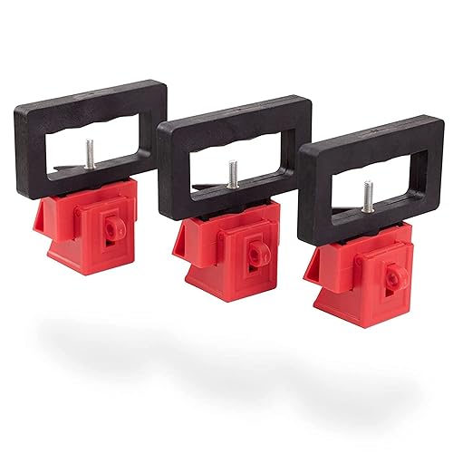 TRADESAFE Circuit Breaker Lockout Device, 10 Pack, 120/277 Volt, Clamp-on Single Pole Breaker Lock Out Device, OSHA Compliant, Premium Grade, Medium - Poueer