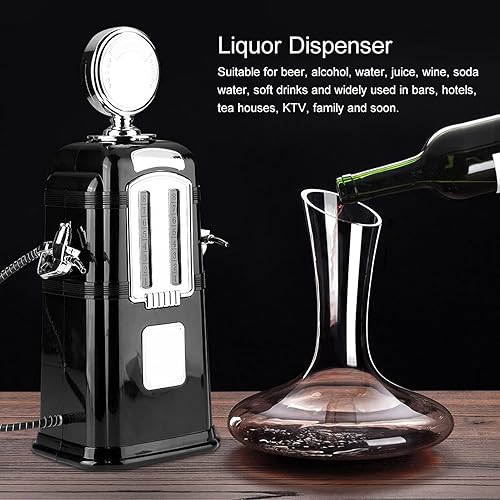 Beverage Pump Dispenser, 1000cc Double Guns Wine Beverage Pump Liquor Alcohol Beer Dispenser Beer Pump(black) (Black) - Poueer