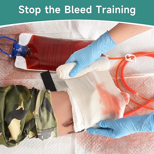 Wound Packing Trainer Kit, Stop The Bleed Kit for hemostasis Training, Wearable Severed Leg Trauma Trainer - Poueer