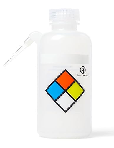 United Scientific™ UniSafe™ Leakproof Printed Write-On Wash Bottles, Unitary, LDPE, 500 mL | Designed for use in the Laboratory, Classroom, or Home - Poueer