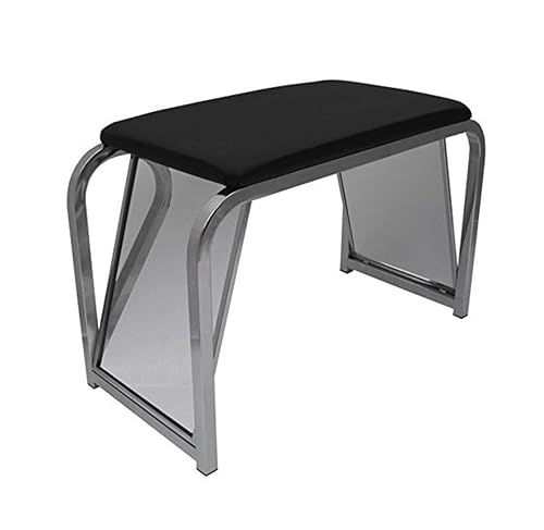 Only Hangers Shoe Fitting Bench with Black Padded Seat and Two Angled Mirrors - Poueer