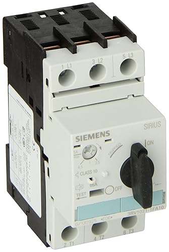 Siemens 3RV1021-1FA10 Manual Starter and Enclosure, Open Type, 3.5-5 FLA Adjustment Range - Poueer