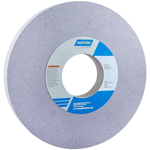 Norton 10 x 1 x 3 In. Vitrified Aluminum Oxide Medium Grit 80 K VBE T01 Toolroom Wheel for Bench Grinder, Die Grinder - Poueer