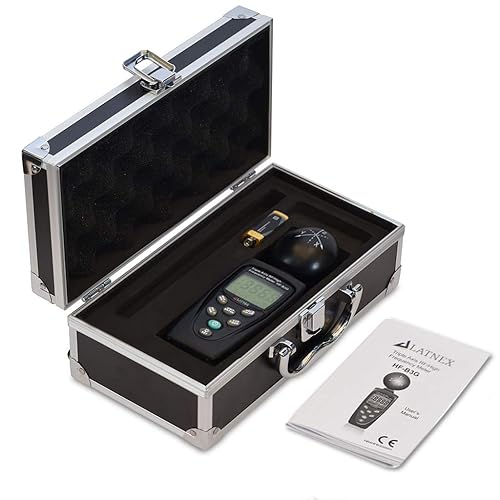 HF-B3G Triple Axis HF RF EMF Meter Analyzer and Detector + Aluminium Case & Calibration Certificate: 50MHz - 3.5GHz Measuring EMF from Cell Phones Smart Meters Cell Towers - Poueer