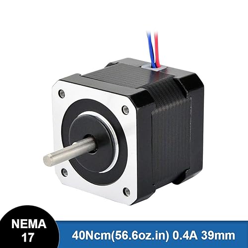 Stepper Motor 40Ncm(56.6oz.in) 12V 0.4A 42x39mm 4-Lead Stepping Motor 17HS15-0404S 1PCS - Poueer
