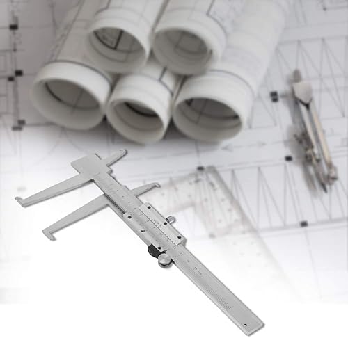 Carbon Steel, Slide Caliper, Vernier Caliper Gauge, Inside Groove Vernier Caliper Inner Micrometer Ruler Measuring Tool 9-150mm - Poueer