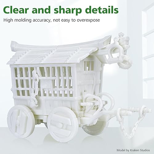 3D Printer ABS-Like Resin,for 3D Printer- Rapid UV Curing 405nm Standard Photopolymer Resin - High Hardness and Toughness, Low Odor and Low Shrinkage Suitable (X22 White, 1kg) - Poueer