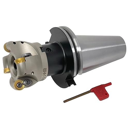 CME 6' 90° Indexable Face Mill w/ CAT50 Arbor, APKT1604 Inserts Included, 8 Flutes - Poueer