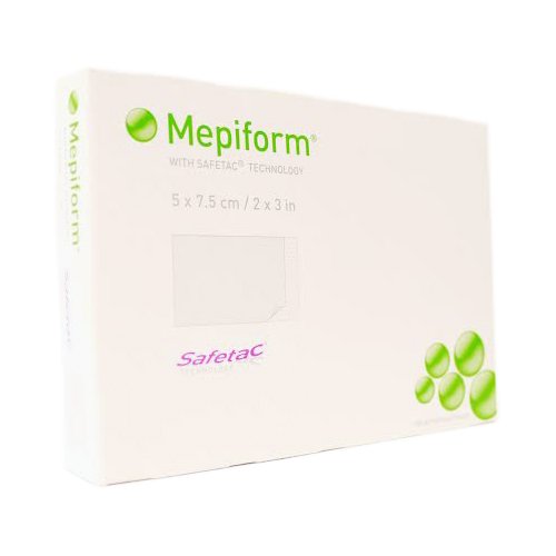 SC293299BX - Mepiform Safetac Self-Adherent Soft Silicone Dressing 2 x 3 - Poueer