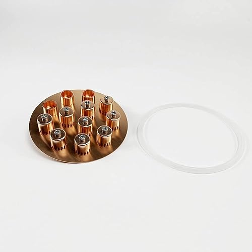 Bubble Plate Set, 6' Copper Bubble Plate Set with Overflow Cap for 6' (154mm) Flange OD167mm Distillation Column, Reflux Column - Poueer