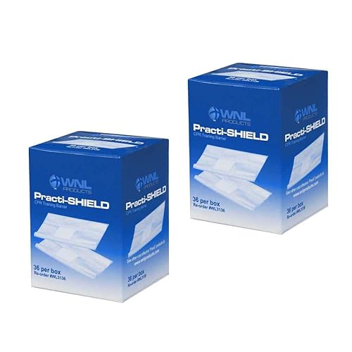 WNL Products WL3120CP CPR Practi-Shield Manikin Training Protector - 200 Shields - Poueer