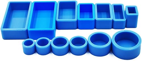 Metallographic Cold Inlaid Silicone Soft Mold, Elastic Silicone Round/Square Mold Groove, Laboratory Cold Inlaid Slice Mold (Quadrate L*W*H=100 * 50 * 19mm) - Poueer