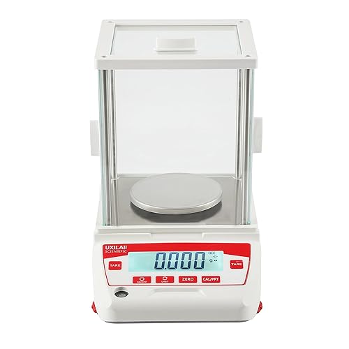Analytical Balance 1mg GN ct Unit Precision Lab Scale 220g x 0.001g Digital Analytical Scale RS232 Interface Laboratory Electronic Balance LCD Display with Glass Windshield - Poueer