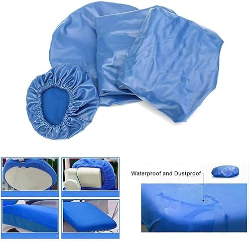 4Pcs/Set Protective Full Dental Chair Covers - Stretch Spandex Protective Seat Cover For Tattoo Chair - Elastic Dentist Protector - Headrest Backrest Protector - Dentist Equipment(Color:Green) - Poueer