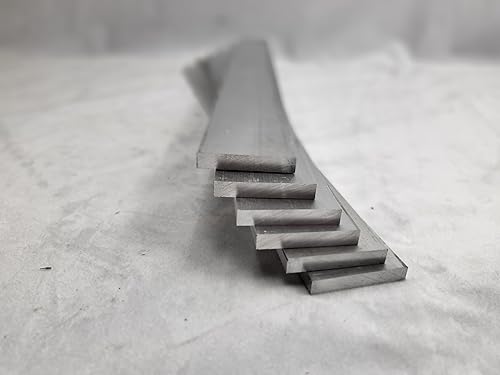6061 Aluminum Flat Bar, 1/4' x 1-1/2' x 17' long, Solid Stock, Plate, 6 pack - Poueer