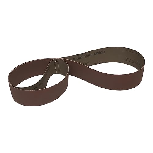 6 inch x 123 inch, 80 Grit, KK752X (General Grade), X-Weight, Aluminum Oxide (A/O), Abrasive Sanding Belts, 10-Pak - Poueer