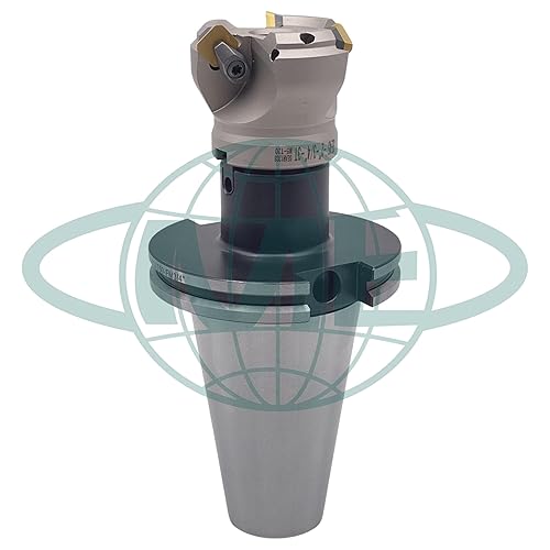 CME 6' 90° Indexable Face Mill w/ CAT50 Arbor, APKT1604 Inserts Included, 8 Flutes - Poueer