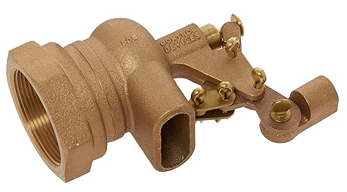 RF610 Series Bob Red Brass Float Valve with Compound Operating Lever, 1-1/2' NPT Female Inlet x Free Flow Outlet, 180 gpm at 85 psi Pressure - Poueer