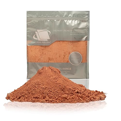GLASS POLISH PRO 2.2lbs (1kg) Cerium Oxide, High-Grade Glass Polishing Powder, Enhanced Formula, TREO 85%, 3.5 Microns, Brown – GP90010 - Poueer