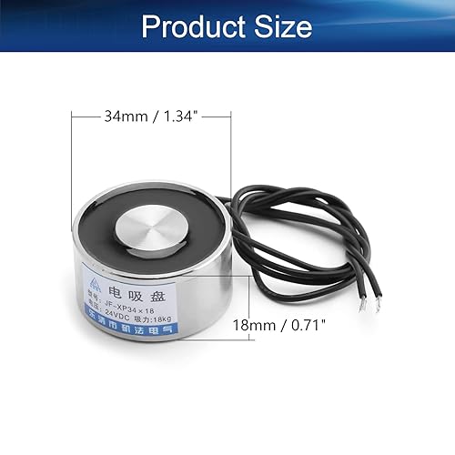 Heyiarbeit 12V DC 1500N Electric Lifting Magnet Electromagnet Solenoid Lift Holding 80mmx38mm - Poueer