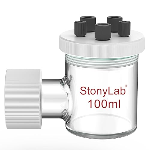 stonylab Sealed Single Compartment Electrolytic Cell with Quartz Side Window, Compatible with stonylab Electrodes for Precise Laboratory Experiments, 100 ml - Poueer