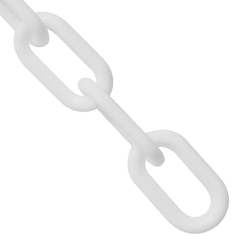 Mr. Chain Plastic Barrier Chain, Yellow, 3-Inch Link Diameter, 100-Foot Length (80002-100) - Poueer