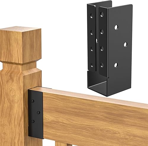 12PCS Concealed Joist Hangers, Concealed Flange Light Joist Hanger for Wood Rail, 2”x 4” Q235 Steel Joist Brackets - Poueer