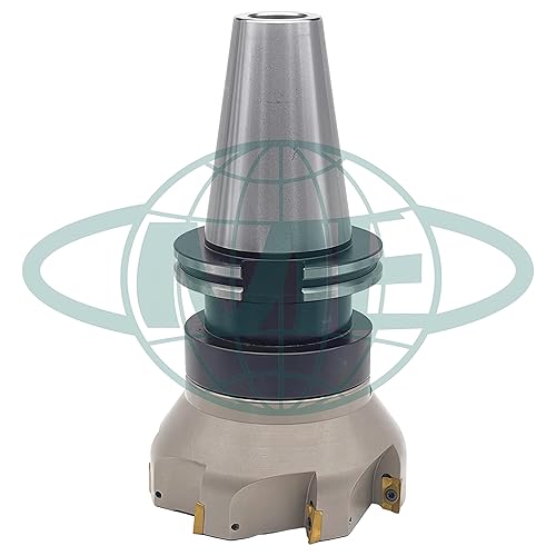 CME 6' 90° Indexable Face Mill w/ CAT50 Arbor, APKT1604 Inserts Included, 8 Flutes - Poueer