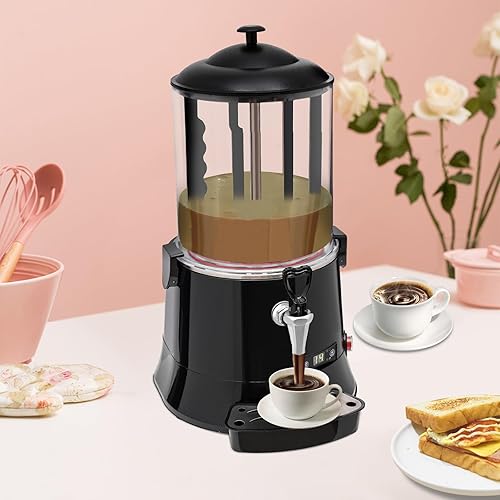 Hot Chocolate Machine, 10L Commercial Hot Chocolate Maker Great Temperature Control Hot Beverage Warmer, Hot Chocolate Dispenser Warmer Machine for Heating Chocolate Coffee Milk tea - Poueer
