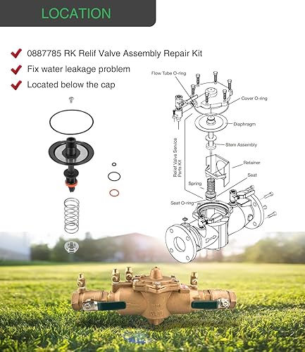 0887785 RK 009M2-VT 1' 009M2 Total Relief Valve Repair Kit Assembly for 1' LF009M2, 009M2 Backflow Preventers, 009 & LF009 Reduced Pressure Zone Assemblies, RK-009 - Poueer