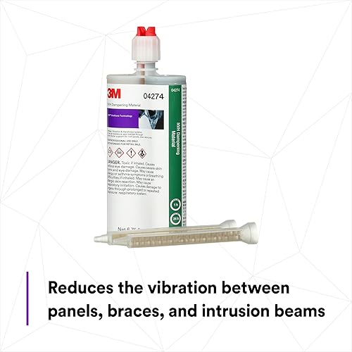 3M NVH Dampening Material 04274, Flexible, Non-Shrink, Non-Solvent, 200 mL Cartridge - Poueer