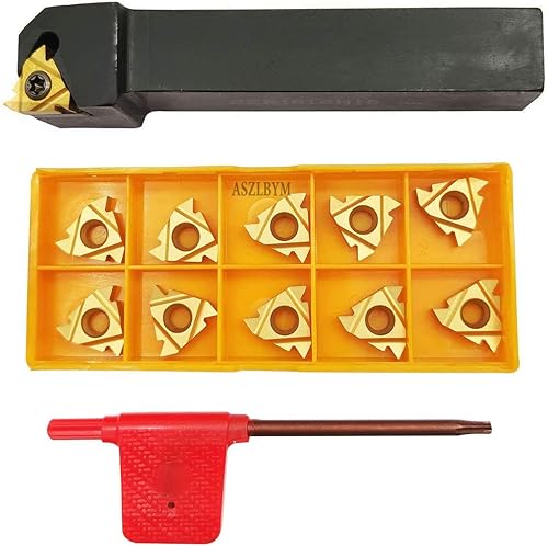5/8' Lathe Threading Turning Tools with Threading Threading Indexable Turning Inserts (5/8' SER1616H16) - Poueer