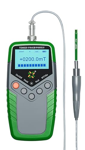 GOYOJO Handheld Digital Gauss Meter, High Precision Tesla Meter with Probe 0-2400mT, Surface Magnetic Field Meters Metal Probe Tool for Residual Magnetism and Nondestructive Testing - Poueer