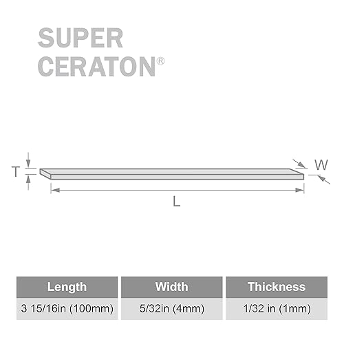 MIRACLE Super Ceraton Ceramic Fiber Stones Pack of 10-100L x 4W x 1T mm for Metals Wood Mold Grinding Removal Deburr Pneumatic Toos Ultrasonic Tools (#120 Dark Brown) - Poueer