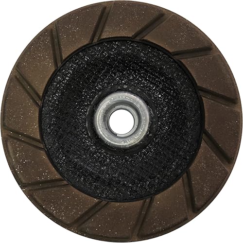 Ceramic Edge Threaded 5 Inch Ceramic Concrete Grinding Cup Wheel Grinding, Preparation, & Removing Coating (50 Grit) - Poueer