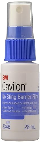 3M Health Care 3346 Cavilon No Sting Barrier Film, Pump Spray Bottle, 28 mL Capacity (Pack of 12) - Poueer