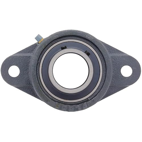 [1-Pack] UCFL209-28 - 2-Bolt Flange-Mount Ball Bearing Unit, Insert Bearing UC209-28, Cast Iron Housing FL209, Bore Shaft 1-3/4 in (44.45 mm), Set Screw Locking, 7.401 in (188 mm) Flange Length - Poueer