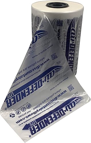 4'x8' airDEFENDER Air Pillow Film 1,000 feet/roll compatible with all air pillow machines/inflators with 2' core except RFID (chip) machines - Poueer